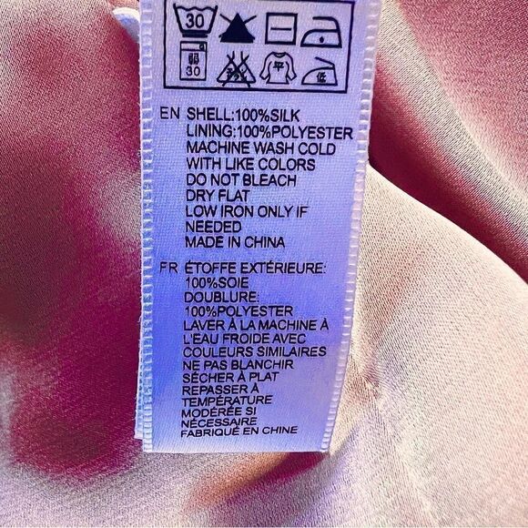 Vintage Diane Von Furstenberg 100% silk pink mini skirt size XS - Picture 8 of 11